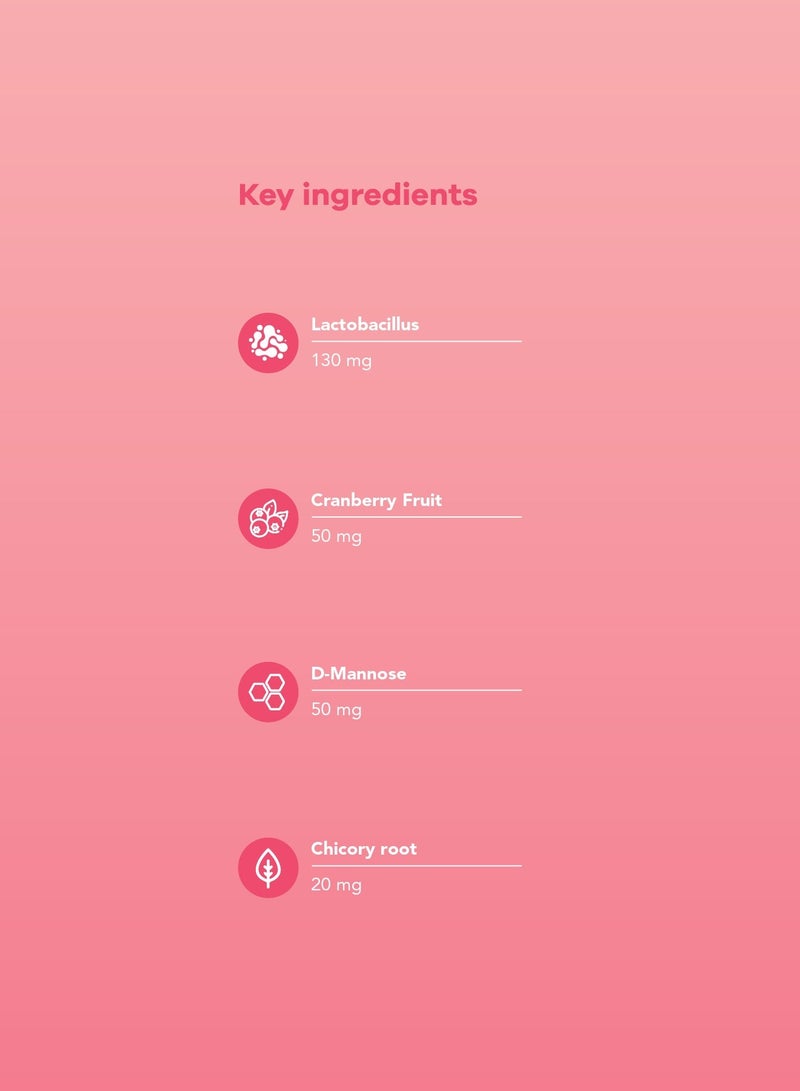 نوتريلي .Healthy V | بروبيوتيك للنساء وبريبايوتيك مع التوت البري ودي-مانوز | للهضم وتوازن المهبل ودرجة الحموضة - Image 2